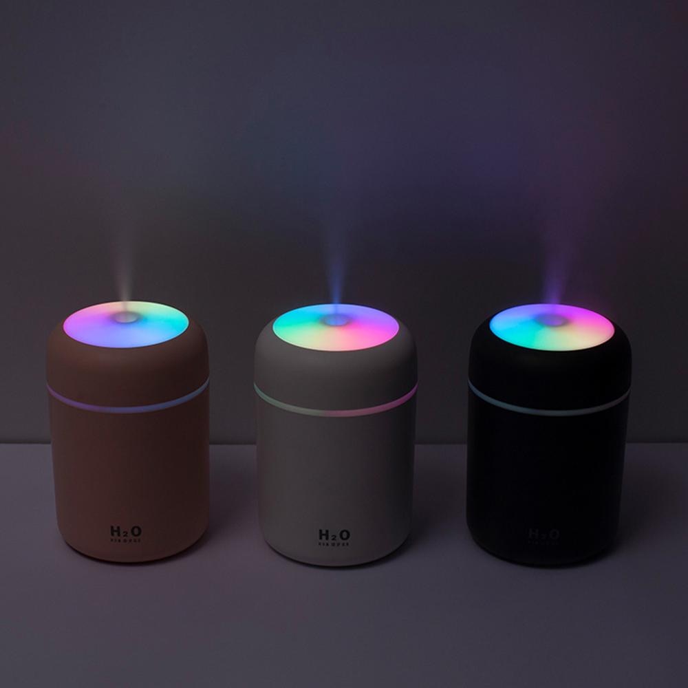 Portable 300ml Electric Air Humidifier Aroma Oil Diffuser USB Cool Mist Sprayer with Colorful Night Light for Home Car - KMTELL
