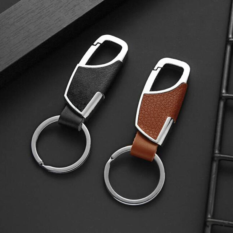 Fashion Leather key Chain New Men Women Metal Waist Hanging KeyChain Best Gift Key Ring jewelry - KMTELL