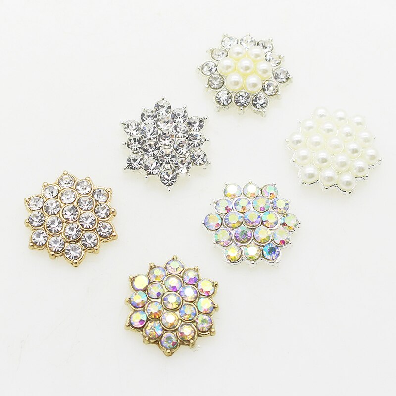 Best Selling Shiny Alloy10pcs/ set Rhinestone Pearl Jewelry Decorations Holiday Handmade Creative Products Accessories Wholesale - KMTELL