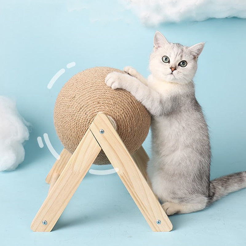 Cat Scratching Ball Toy Kitten Sisal Rope Ball Board Grinding Paws Toys Cats Scratcher Wear-resistant Pet Furniture supplies - KMTELL