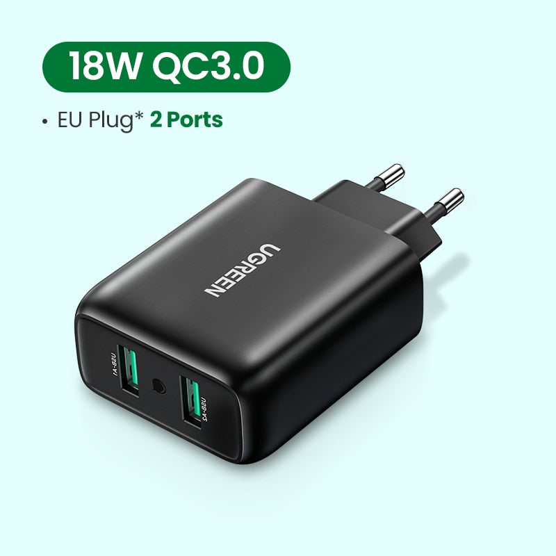 Ugreen USB Quick Charge 3.0 QC 18W USB Charger QC3.0 Fast Wall Charger Mobile Phone Charger for Samsung s10 Huawei Xiaomi iPhone - kmtell.com