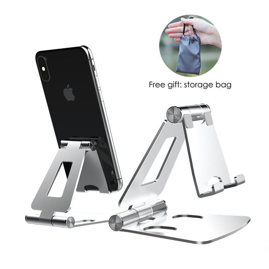 LICHEERS Phone Stand for iPhone 12 Samsung Xiaomi mi 9 Foldable Metal Desk Phone Holder Mobile Phone Stand For iPhone 7 8 X XS - kmtell.com