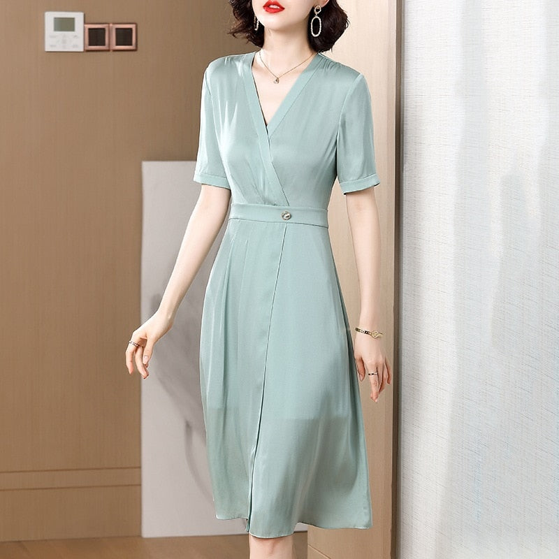 New pure silk dress of mulberry silk in summer 2020 - kmtell.com
