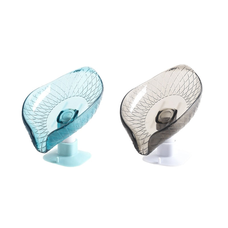 2PCS Suction Cup Soap dish For bathroom Shower Portable Leaf Soap Holder Plastic Sponge Tray For Kitchen Bathroom accessories - kmtell.com