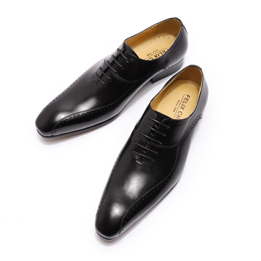 Size 38-47 High Quality Mens Formal Shoes Leather Luxury Party Wedding Male Shoes Lace Up Pointed Oxford Business Shoes for Men - kmtell.com