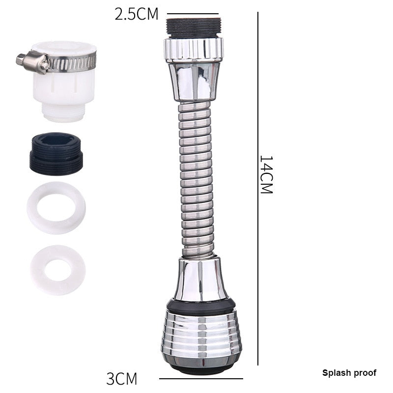 360 Degree Adjustment Faucet Extension Tube Water Saving Nozzle Filter Kitchen Water Tap Water Saving for Sink Faucet Bathroom - kmtell.com