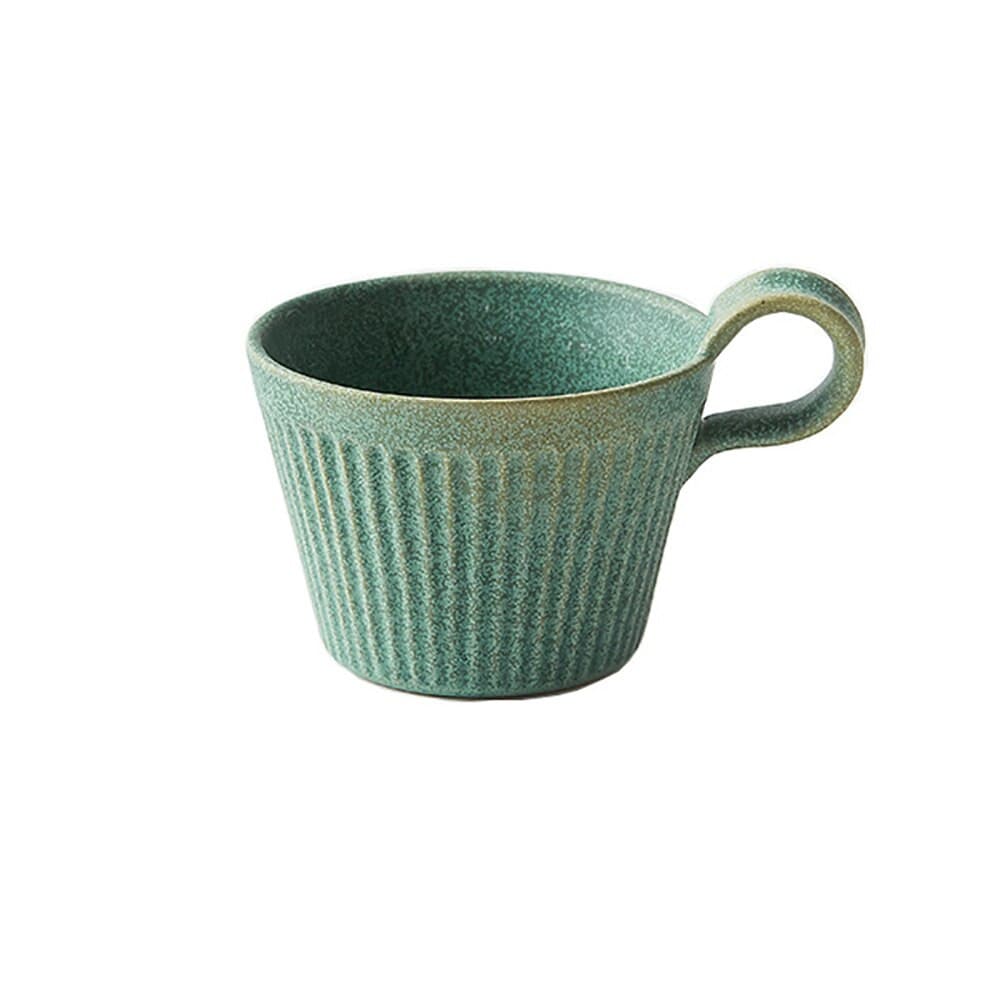 Handmade Ceramic Coffee Mug Retro Style Pottery Cups 320ml Milk Oat Breakfast Cup Heat Resistant Creative Gift for Friends - KMTELL