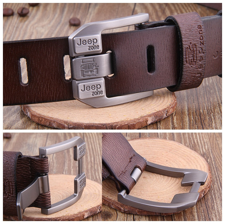 Famous Brand Luxury Designer Belts for Men Vintage Spilt Genuine Leather Pin Buckle Waist Strap Belt for Jeans High Quality 2022 - KMTELL