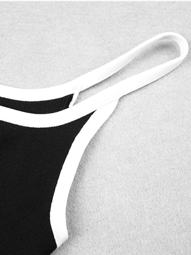 Newest Winter 2022 Sexy Strap Sleeveless Layer Black Long Bodycon Bandage Dress Designer Fashion Evening Party Dress Vestido - kmtell.com