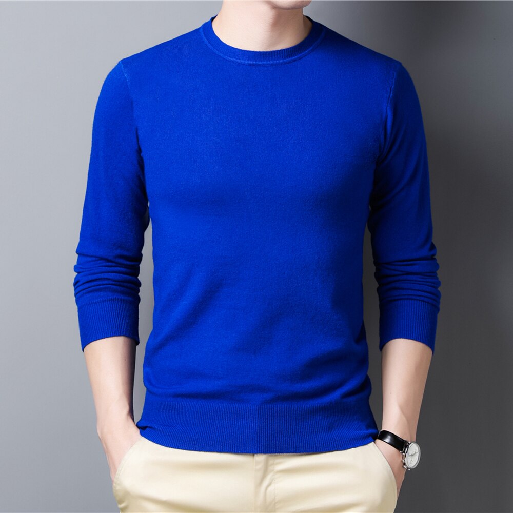 COODRONY Brand Pure Color O-Neck Sweater Men Clothing Autumn Winter Multicolor Knitwear Casual Soft Warm Pullover Jersey Z1114 - kmtell.com