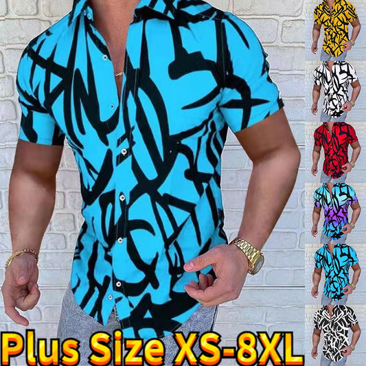 Men&#39;s Spring and Autumn Shirt Thin Fashion Casual Comfortable Latest Popular Print Business Commuter Men XS-8XL - kmtell.com