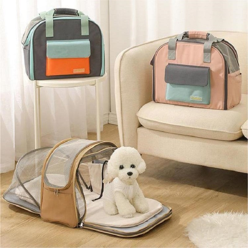 Dog Backpack Puppy Handbags Dog Transport Bag Pet Backpack Multifunctional Tent Pet Bag Puppy Carrier Pet Single Shoulder Bag