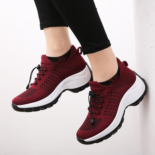 high-soled knit women sport sneakers tenis running women&#39;s sports shoes brand Moccasins dropship tenis famous bascket Male 0118 - kmtell.com