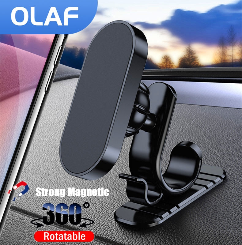 360° Rotate Magnetic Car Phone Holder Bendable Mobile Cell Phone Mount Bracket Auto Magnet Support Stand In Car For iPhone 13 12 - kmtell.com