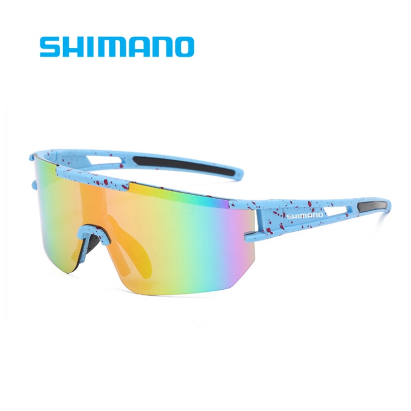 Shimano Cycling Glasses Men Women Oversized Mirrored Riding Bicycle Sunglasses Polarized UV400 - kmtell.com