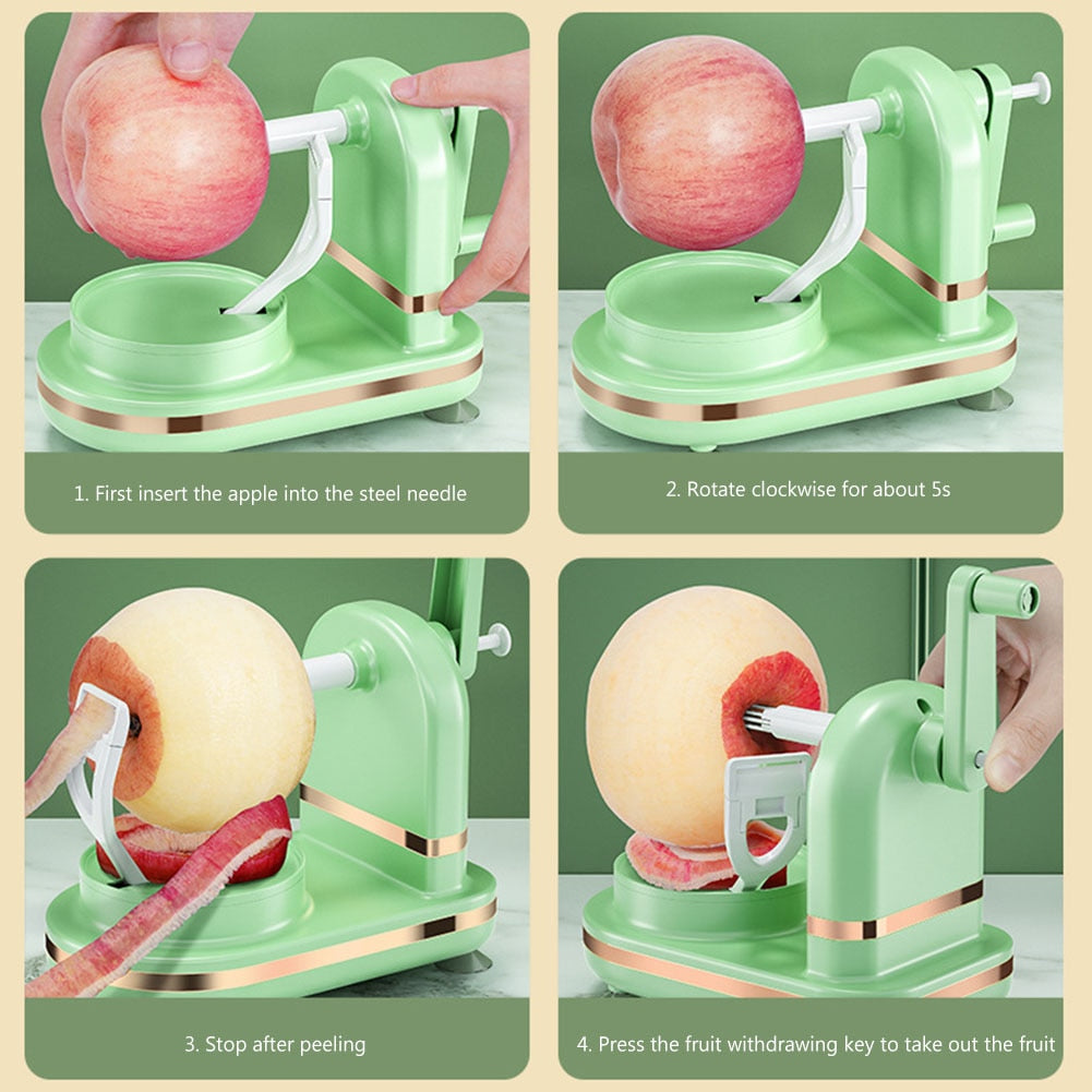 Apple Peeler Multifunction Rotary Fruit Peeler Manual Fruit Apple Peeler Machine With Cutting Apple Slicer Kitchen Gadgets Tools - kmtell.com