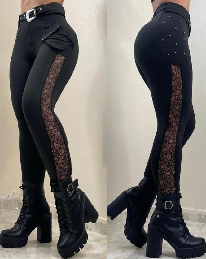 2022 summer new black zipper tight trousers streetwear women - kmtell.com