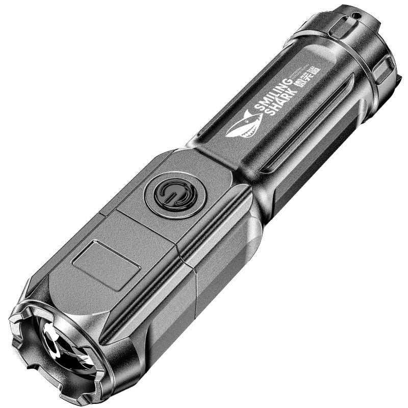 Flashlight Strong Light Rechargeable Zoom Giant Bright Xenon Special Forces Home Outdoor Portable Led Luminous Flashlight - KMTELL