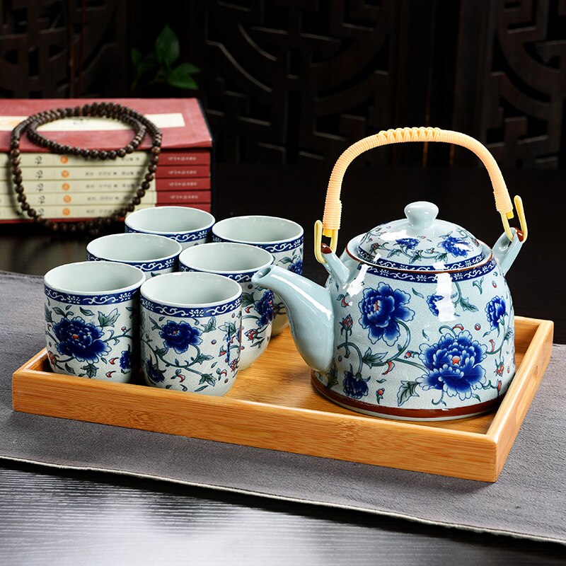 Hot Sale Yixing Ceramic Tea Set Tea Tray Outdoor Camping Mountaineering TeaSet Chinese Tea Ceremony NLSLASI tea pot and cup set - kmtell.com