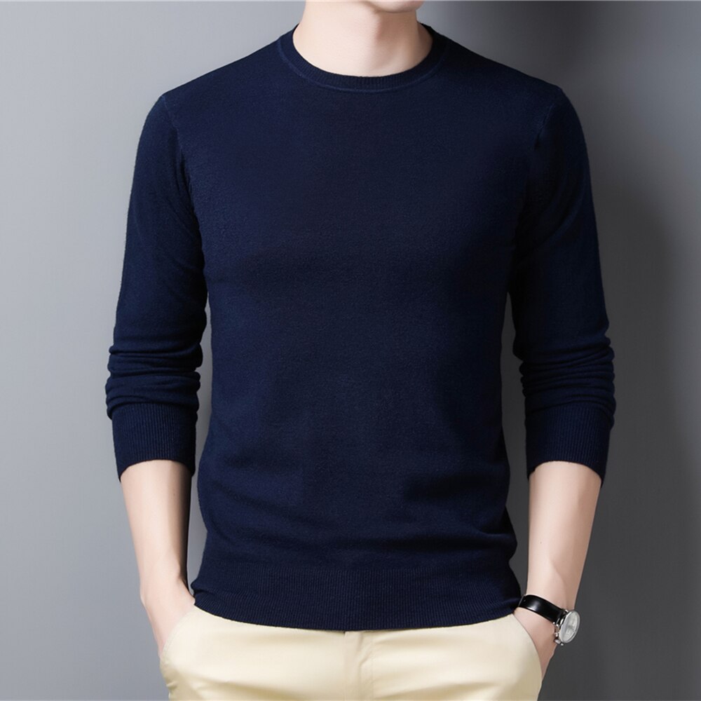 COODRONY Brand Pure Color O-Neck Sweater Men Clothing Autumn Winter Multicolor Knitwear Casual Soft Warm Pullover Jersey Z1114 - kmtell.com