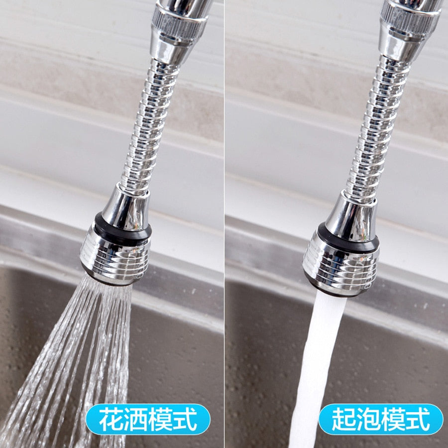 360 Degree Adjustment Faucet Extension Tube Water Saving Nozzle Filter Kitchen Water Tap Water Saving for Sink Faucet Bathroom - kmtell.com