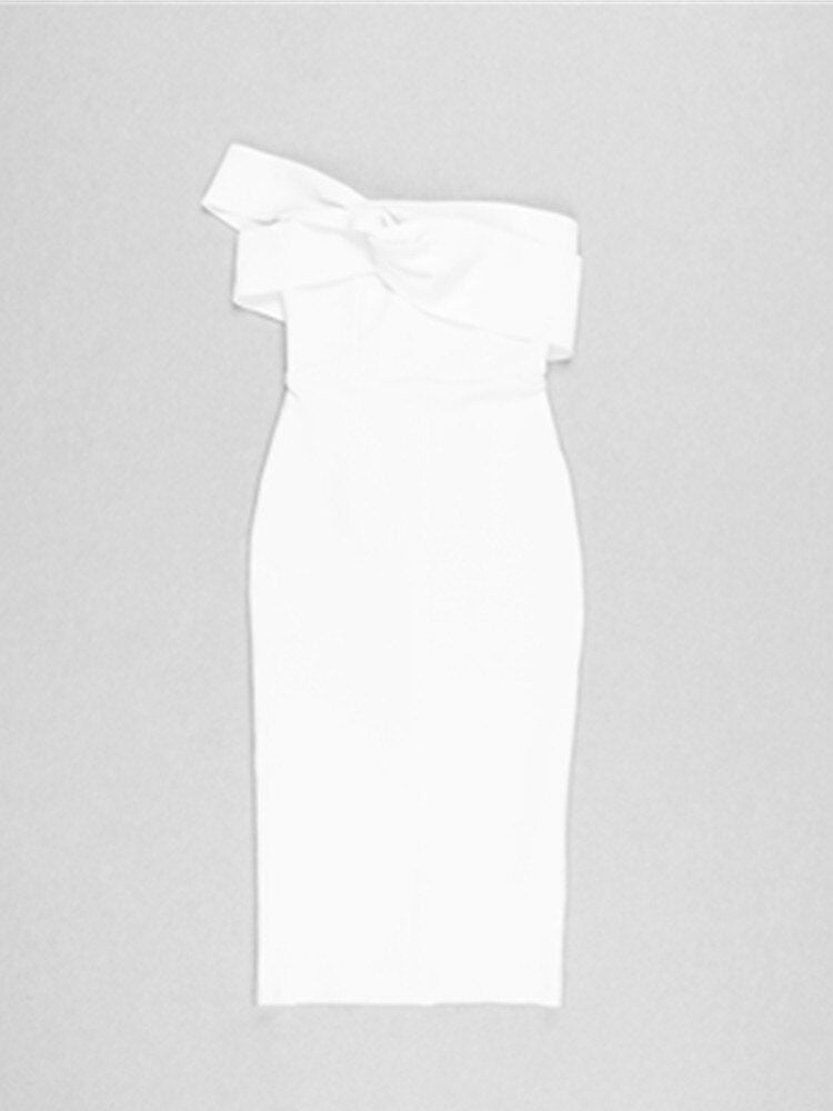 Sexy Off Shoulder Ruffles Black White Mini Bodycon Women Summer Bandage Dress 2022 Elegant Club Evening Party Dress Vestido - kmtell.com