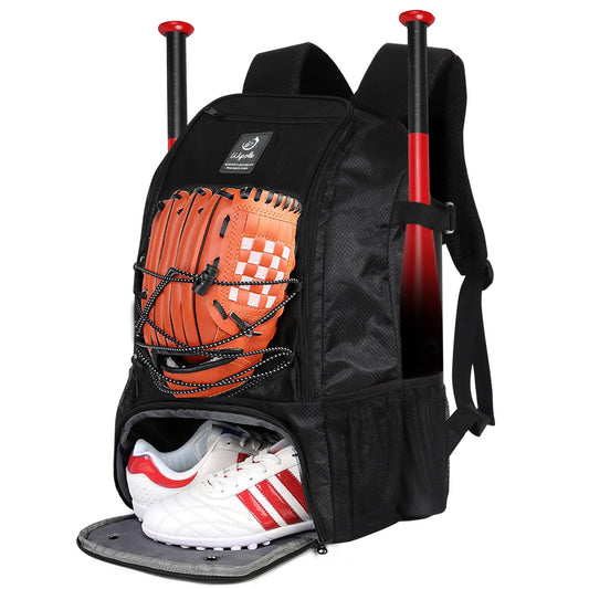 Denuoniss 29LBaseball&amp;Softball Bag,Backpack Bag for Youth Boys and Adult with Fence Hook Hold 2 Tee Ball Bats Batting Glove Gear - kmtell.com