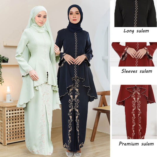 Muslim Fashion Set Satin Closed Abaya Dubai Silky Hijab Dress Flare Sleeve Abayas for Women Turkey Ramadan Eid Islam African Clo - kmtell.com