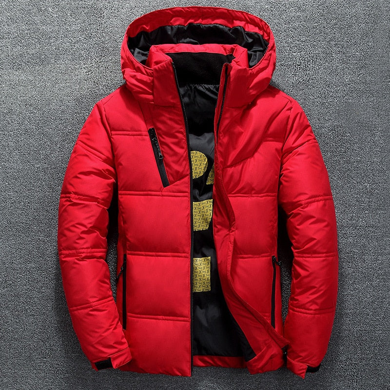 Winter Warm Men Jacket Coat Casual Autumn Stand Collar Puffer Thick Hat White Duck Parka Male Men&#39;s Winter Down Jacket With Hood - kmtell.com