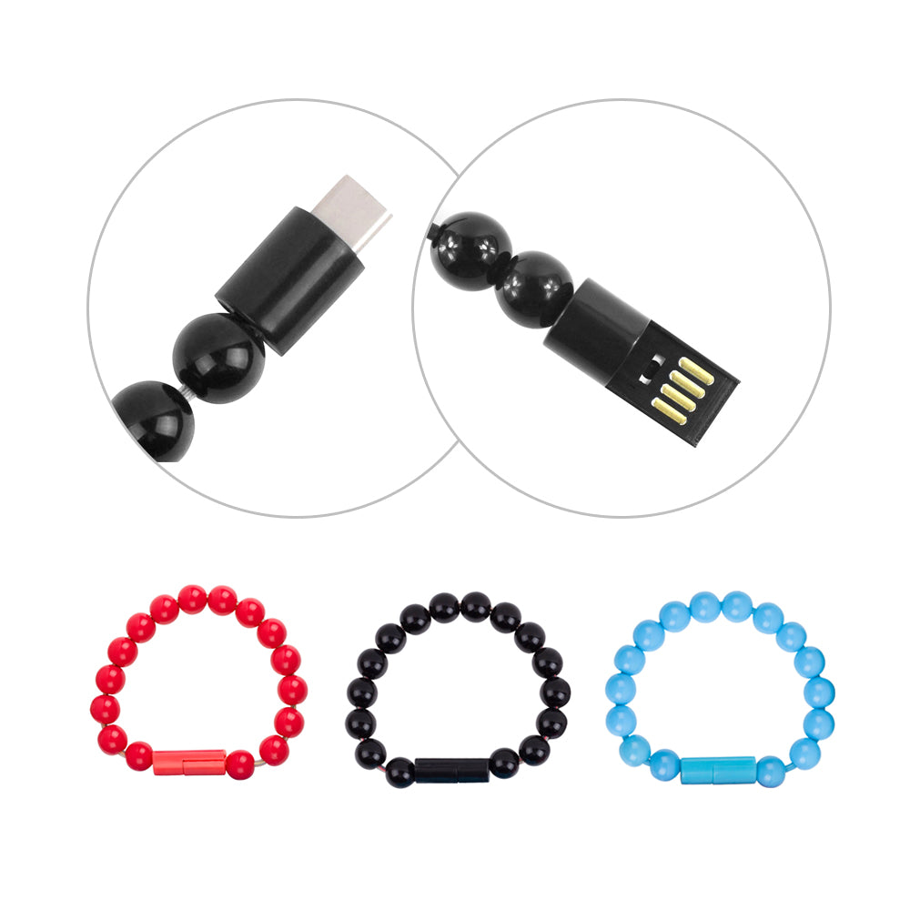 Wearable USB recharging Bracelet Beads recharging Cable flexible USB Phone charging - KMTELL