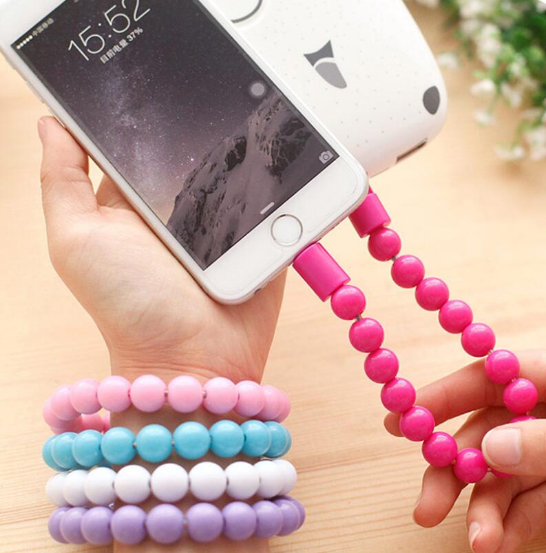 Wearable USB recharging Bracelet Beads recharging Cable flexible USB Phone charging - KMTELL