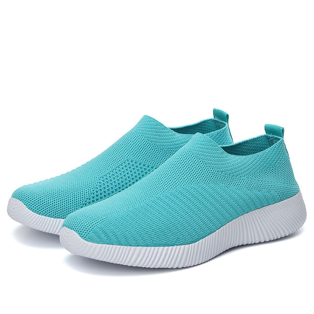 Summer Sneakers Women Flat Shoes Crystal Fashion Bling Sneakers Casual Slip On Sock Trainers Ladies Vulcanize Shoes Basket Femme - KMTELL