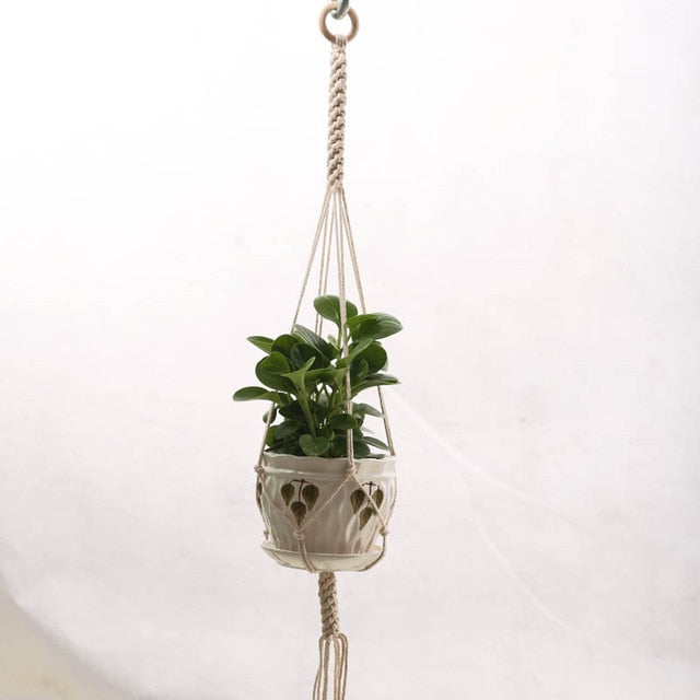 Hot sales 100% handmade macrame plant hanger flower /pot hanger for wall decoration countyard garden - KMTELL