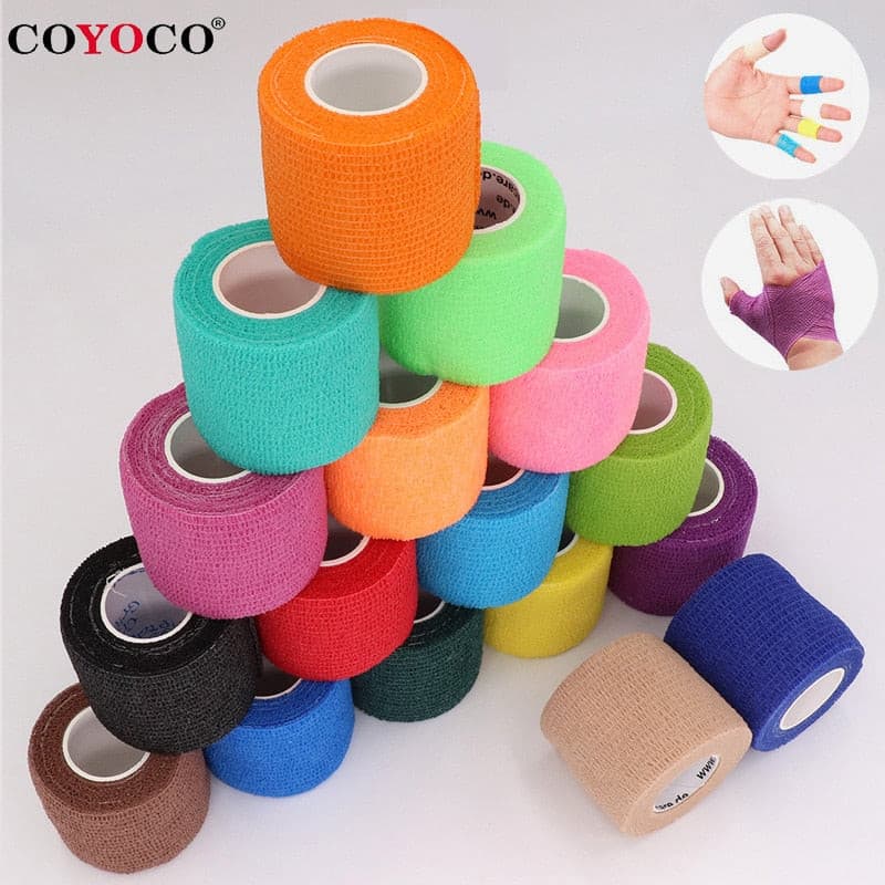 COYOCO Colorful Sport Self Adhesive Elastic Bandage Wrap Tape 4.5m Elastoplast For Knee Support Pads Finger Ankle Palm Shoulder - KMTELL