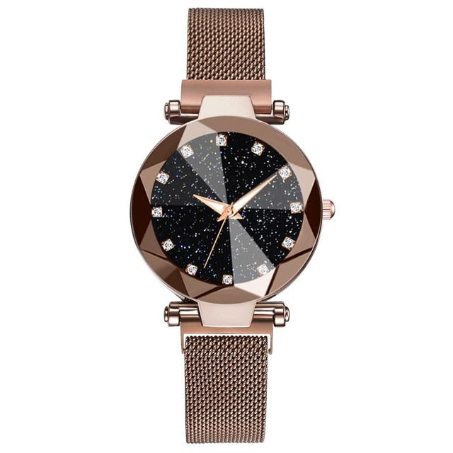 Ladies Magnetic Starry Sky Clock Luxury  Watches Fashion Diamond Female Quartz Wristwatches Relogio Feminino Zegarek Damski - KMTELL