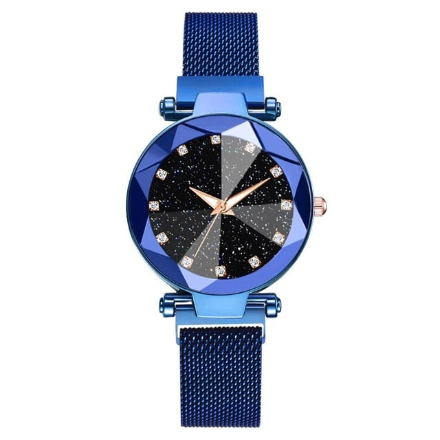 Ladies Magnetic Starry Sky Clock Luxury  Watches Fashion Diamond Female Quartz Wristwatches Relogio Feminino Zegarek Damski - KMTELL