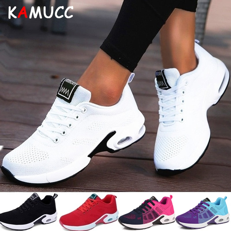 KAMUCC New Platform Ladies Sneakers Breathable Women Casual Shoes Woman Fashion Height Increasing Shoes Plus Size 35-42 - KMTELL