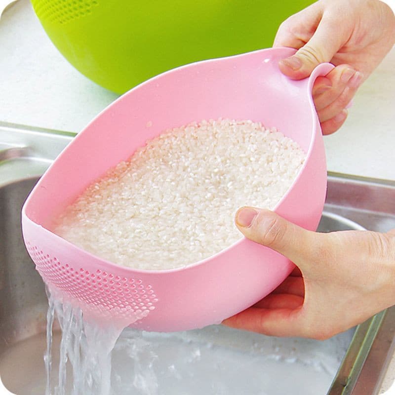 Rice Washing Filter Strainer Basket Colander Sieve Fruit Vegetable Bowl Drainer Cleaning Tools Home Kitchen Kit - KMTELL