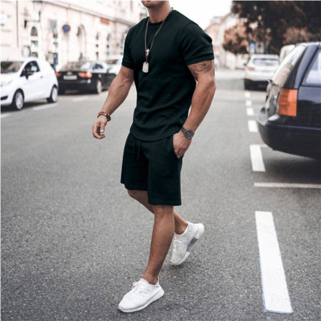 2021 New Men's Sportswear Suits Gym Tights Training Clothes Workout Jogging Sports Set Running Rashguard Tracksuit For Men - KMTELL