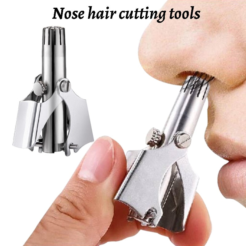 Men&#39;s Nose Hair Trimmer Stainless Steel Manual Trimmer Suitable for Nose Hair Razor Washable Portable Nose Hair Trimmer - KMTELL