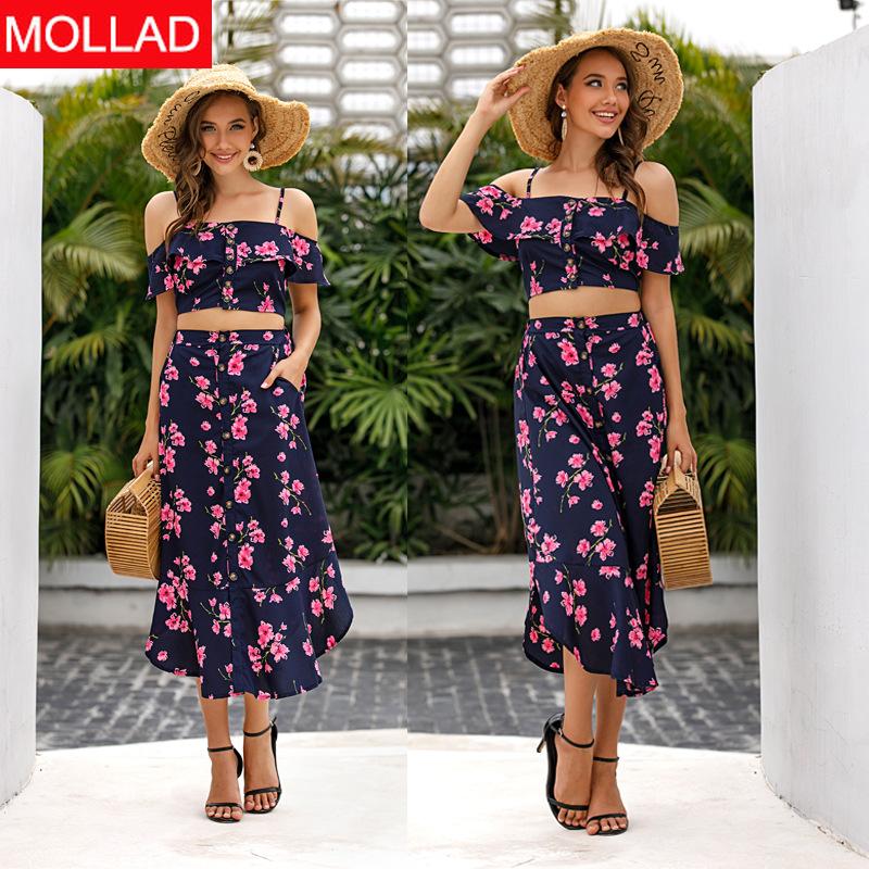 2021 Hot Women&#39;s Clothing Summer Off-Shoulder Spaghetti Straps plus Length Dress Independent Station Best-Selling Dress - KMTELL