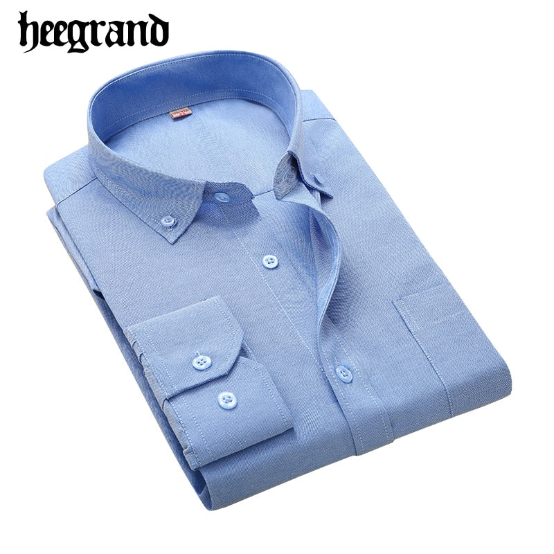 Shirt Men High Quality Solid Color Slim Fit Business Shirts - KMTELL