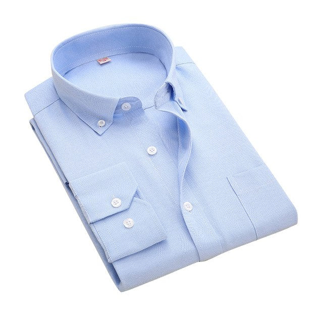 Shirt Men High Quality Solid Color Slim Fit Business Shirts - KMTELL