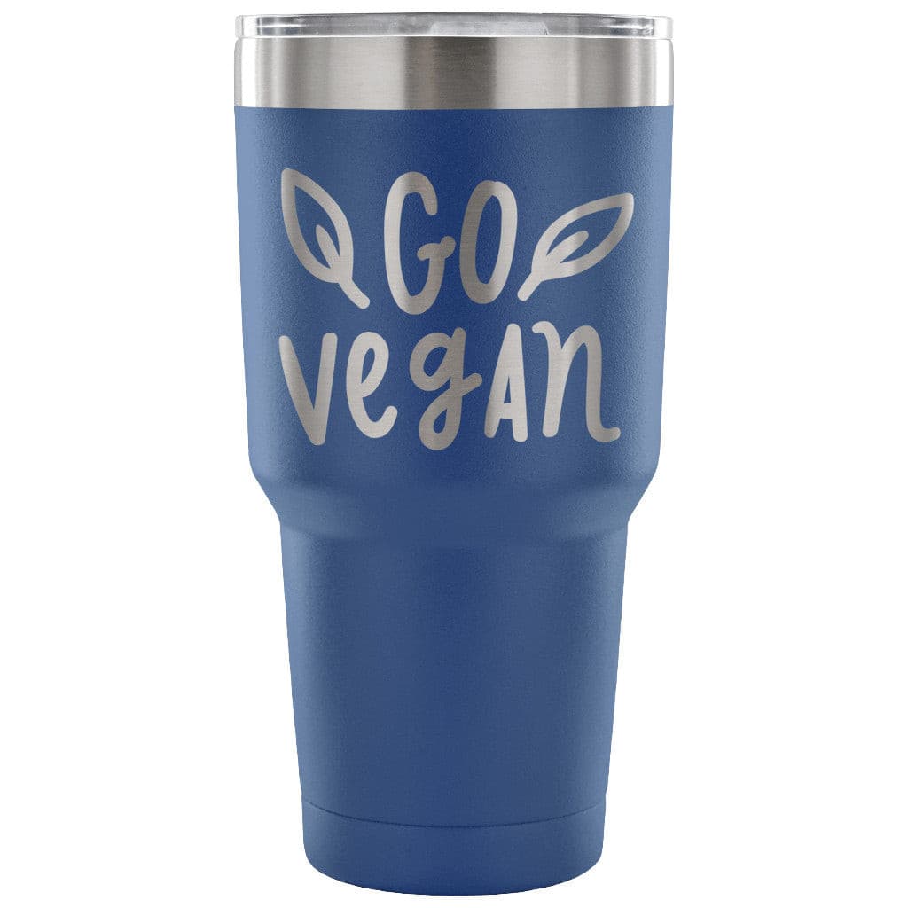 Go Vegan 30 oz Tumbler - Travel Cup, Coffee Mug - KMTELL