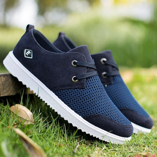 Men Casual Shoes Air Mesh Sneakers Flat Shoes Mans Footwear Plimsolls Breathable Zapatos Hombre Classic Summer Male Shoes AET644 - KMTELL