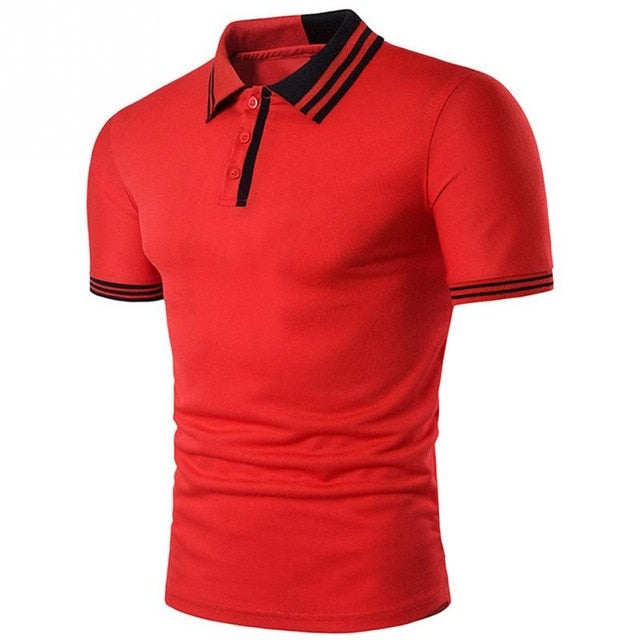 Men's PoloShirt High Quality Men Cotton Short Sleeve Shirt Plus Size S-2XL Summer Mens Slim Fit Casual Polo-Shirt - KMTELL