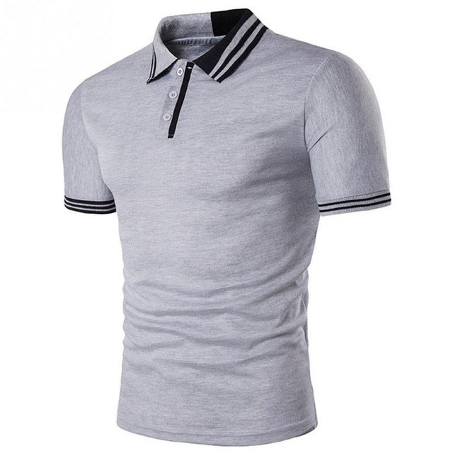 Men's PoloShirt High Quality Men Cotton Short Sleeve Shirt Plus Size S-2XL Summer Mens Slim Fit Casual Polo-Shirt - KMTELL