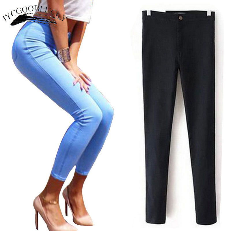 Jeans For Women Stretch Black Jeans Woman 2018 Pants Skinny Women Jeans With High Waist Denim Blue Ladies Push Up White Jeans - KMTELL