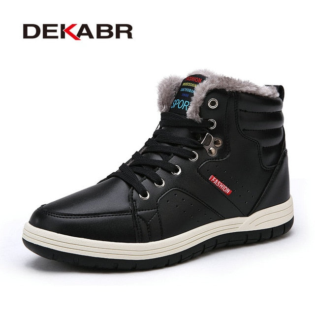 DEKABR Super Warm Winter Men Boots High Quality Autumn Snow Waterproof Leather Footwear Shoes Men Ankle Boots - KMTELL